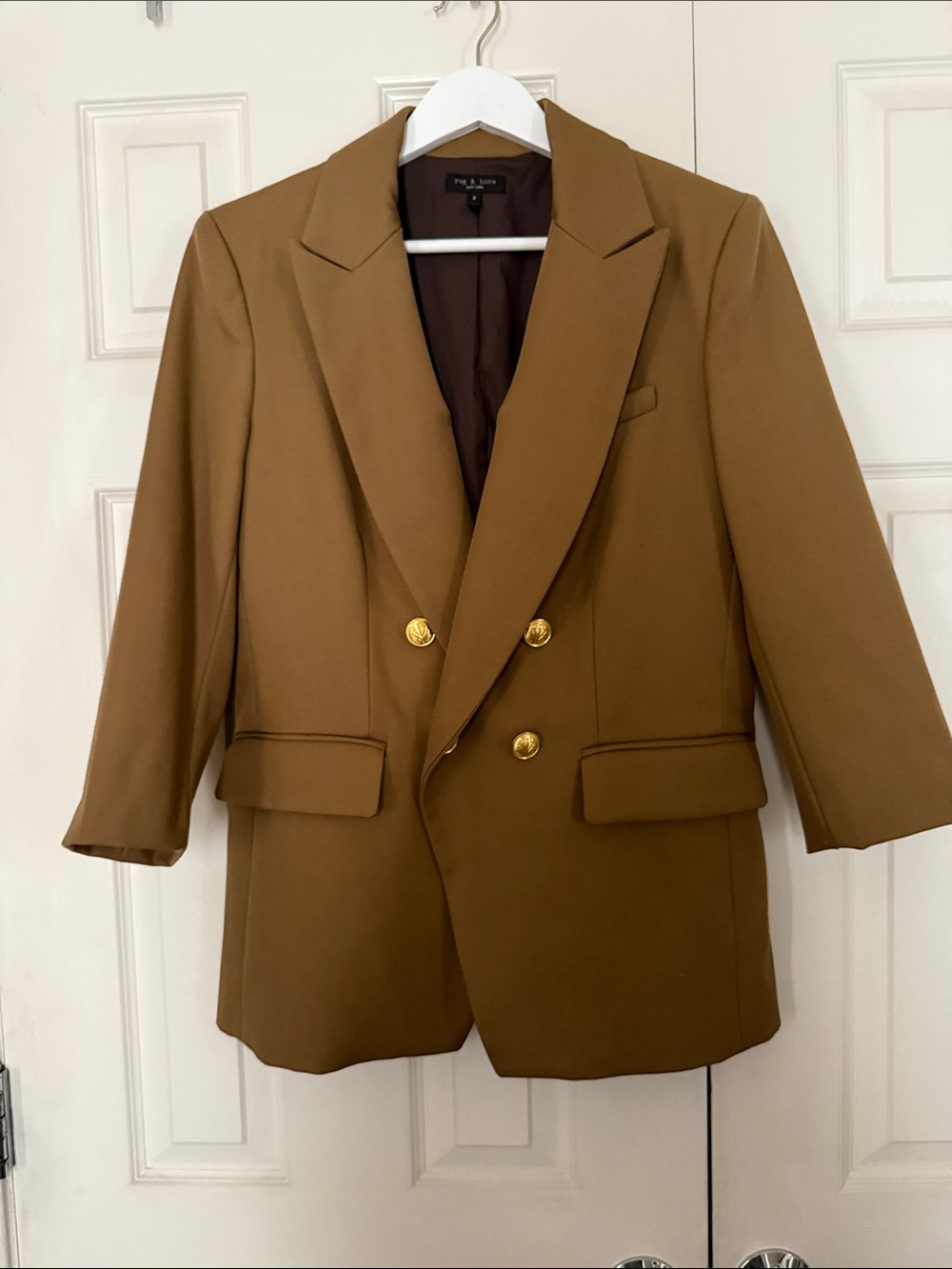 Rag & Bone Double Breasted Preston Twill Blazer